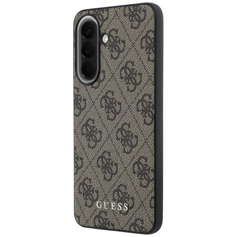 Guess HC PU 4G Classic Logo case with charm for Samsung Galaxy A37 brown