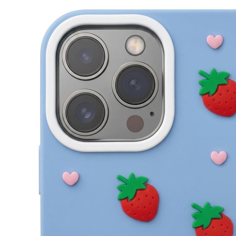 Strawberry case for iPhone 13 / 14 / 15 6,1" blue