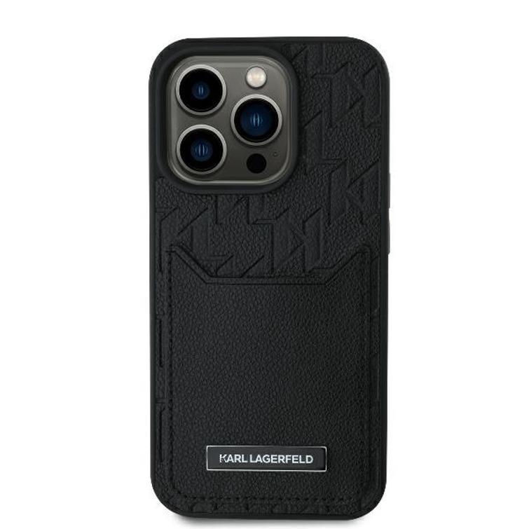 Karl Lagerfeld case for iPhone 16 Pro Max 6,9" KLHCP16XPGKHPRPK black Hard Cardslots Monogram