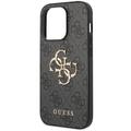 Guess iPhone 15 Pro 6,1" -puhelimen kuoret GUHCP15L4GMGGR harmaa kovakuori 4G Big Metal Logo