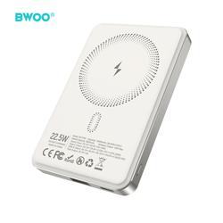 BWOO P82 BO 10000mah 15w varavirtal&auml;hde langaton lataus vaaleanharmaa