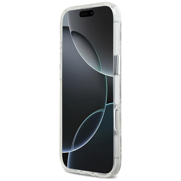 Karl Lagerfeld IML Karl Head Logo MagSafe -kotelo iPhonelle, harmaa