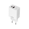 Maxlife MXTC-13-20AC PD QC laturi 1x USB-C 1x USB 20W valkoinen