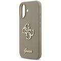 Guess Silicone Big 4G Script case for iPhone 17 brown