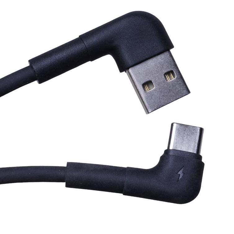 Maxlife MXUC-09 kulmakaapeli USB - USB-C 1,0 m 3A musta