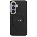 Guess case Saffiano Peony Embossed Ring MagSafe for Samsung Galaxy S26 Plus black