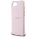Guess HC MagSafe PU -kuvioitu kultainen rengaskuori iPhone 16e:lle, pinkki