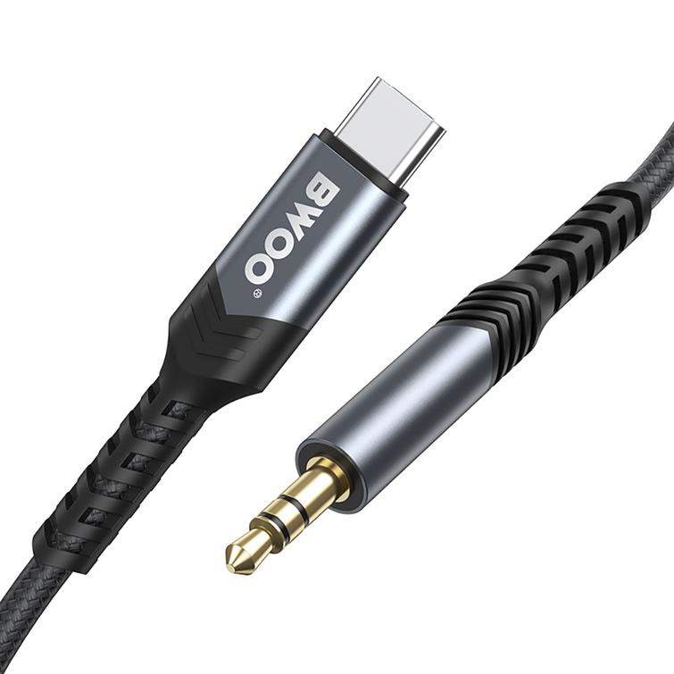 BWOO kaapeli AUX 3,5 mm - USB-C BO-AUX066 czarny