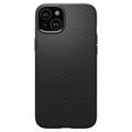 Spigen Liquid Air -suojakuori iPhone 15 6,1":lle mattamusta