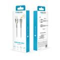 Forever Sleek USB-kaapeli - Lightning 1,0 m 2.4A valkoinen