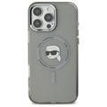 Karl Lagerfeld -suojakuori iPhone 16 Pro 6,3":lle. KLHMP16LHLSKIK, musta. Kova IML-suoja metallia. Karl Head MagSafe -luotauksella.