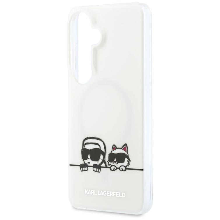 Karl Lagerfeld case IML Peekaboo Karl&Choupette MagSafe for Samsung Galaxy S26 transparent