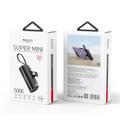 YESIDO POWERBANK YP68 5000 mAh 12W + USB-C CABLE, LIGHTNING CONNECTOR BLACK
