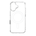 Iskunkestävä 1,5 mm:n magneettikotelo iPhone 16 Pro Max 6,9":lle, läpinäkyvä, isolla reiällä ja napilla.
