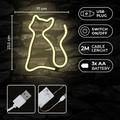 Neon LED -valo CAT lämmin valkoinen Lepakko + USB FLNE03 Forever Light