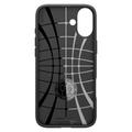 Spigen Liquid Air -suojakuori iPhone 16 6,1":lle mattamusta