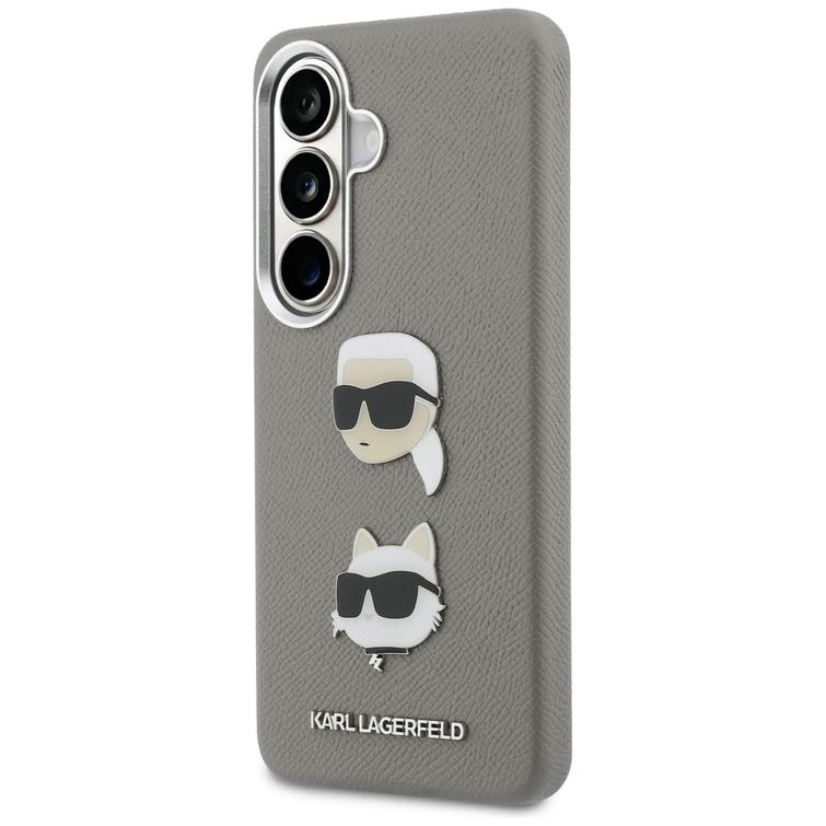 Karl Lagerfeld case Saffiano Double Heads Metal for Samsung Galaxy S26 silver