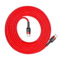 Baseus-kaapeli Cafule PD 2.0 USB-C - USB-C 2,0m 3A punainen 60W