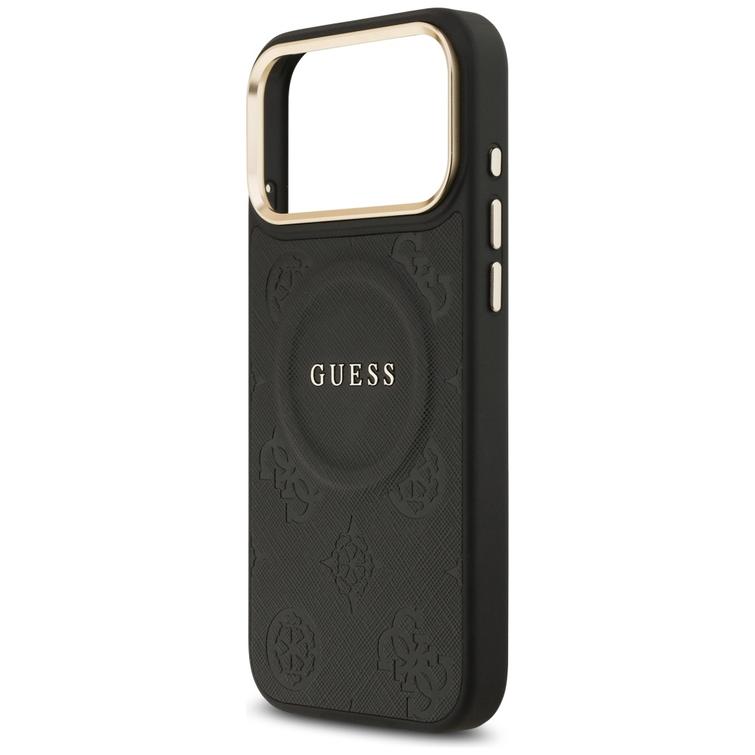 Guess iPhone 17 Pro Max -suojakuori HC MAGSAFE PU -suojakuorella, musta