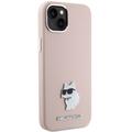 Karl Lagerfeld -suojakuori iPhone 15 Plus 6,7" KLHCP15MSMHCNPP pinkki HC SILICONE C METAL PIN