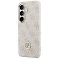 Guess case 4G Rhinestone Round Logo MagSafe for Samsung Galaxy S26 pink