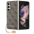 Guess-suojakuori Samsung Galaxy Z Fold 5:lle GUHCZFD5GF4GBR ruskea HC PU 4G Charm