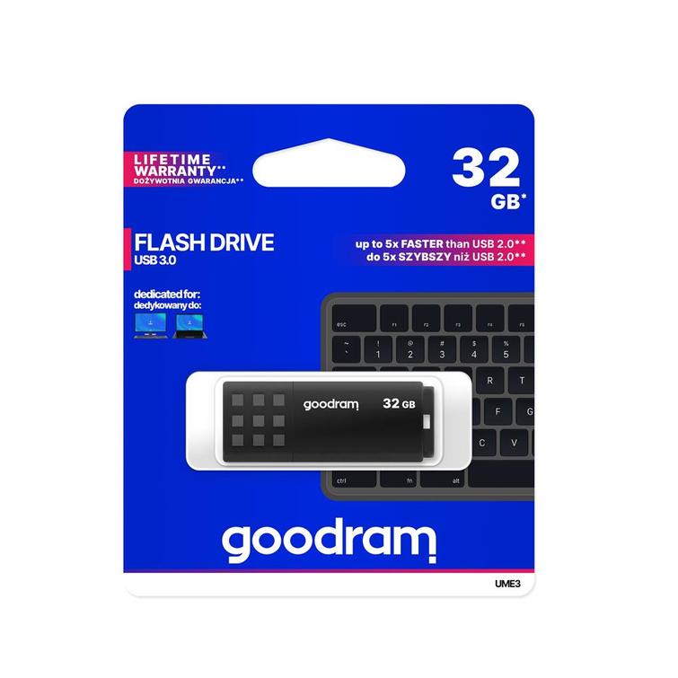 Goodram USB-muistitikku 32GB USB 3.0 UME3 musta