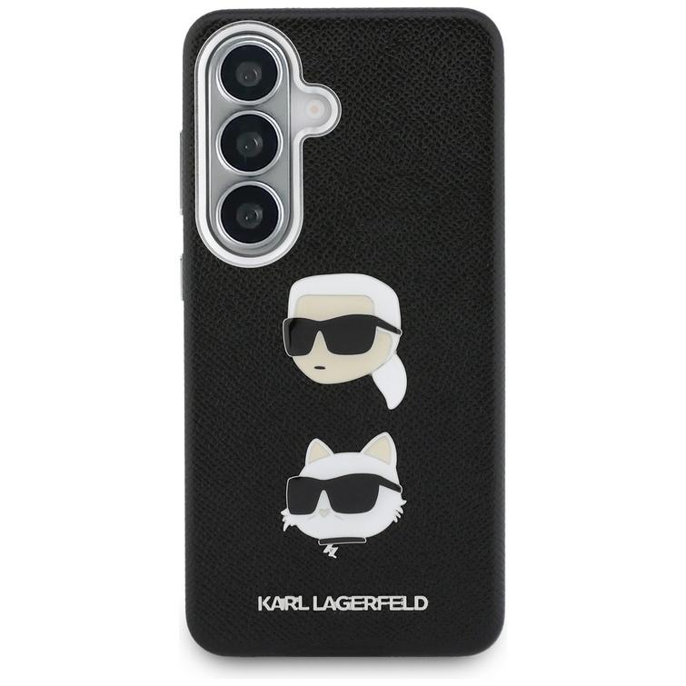 Karl Lagerfeld case Saffiano Double Heads Metal for Samsung Galaxy S26 black