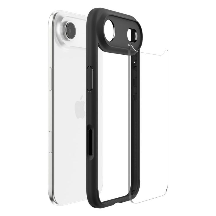 Spigen Ultra Hybrid -suojakuori iPhone 17 Airille, mattamusta