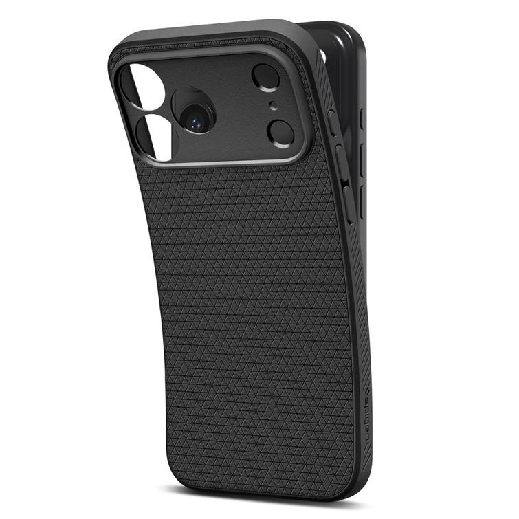 Spigen Liquid Air -suojakuori iPhone 17 Prolle, mattamusta