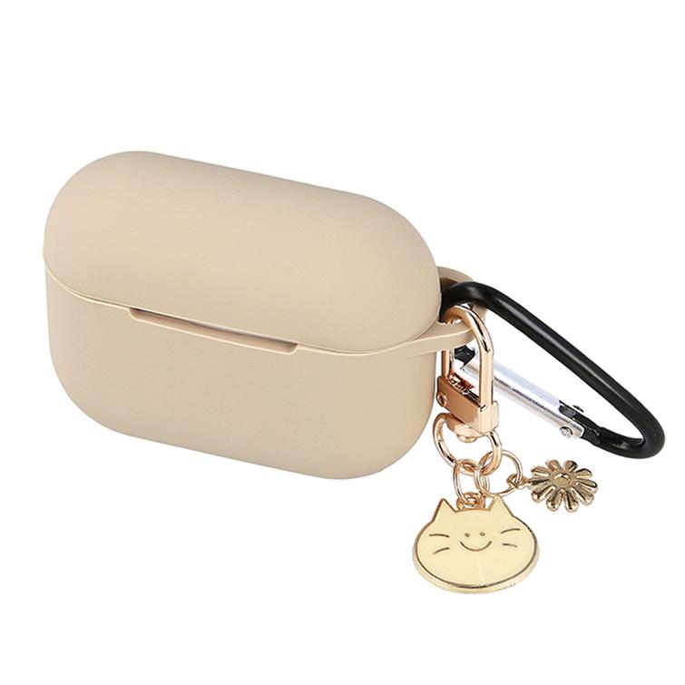 Airpods 3 -kuulokkeiden kotelo, karamellinvärinen, riipuksella