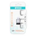 BWOO-sovitin USB - USB-C harmaa OTG BZ-35