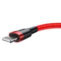 Baseus-kaapeli Cafule USB - Lightning 2,0 m 1,5A puna-punainen
