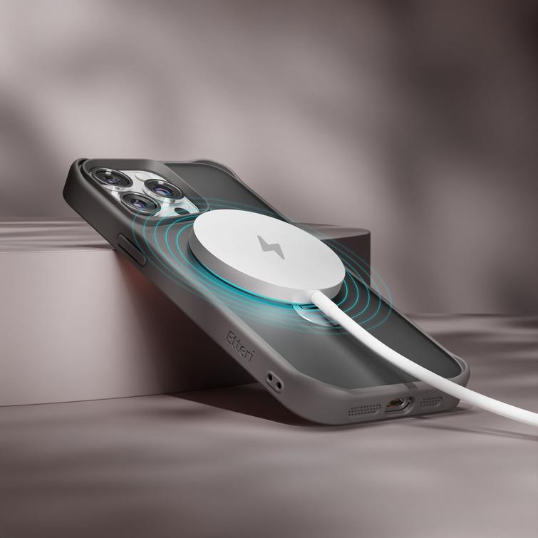 Etteri Matt Mag Ring suojakuori iPhone 14 Prolle 6,1" harmaa