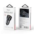 YESIDO CAR CHARGER Y64 50W FAST CHARGING USB-A+C BLACK