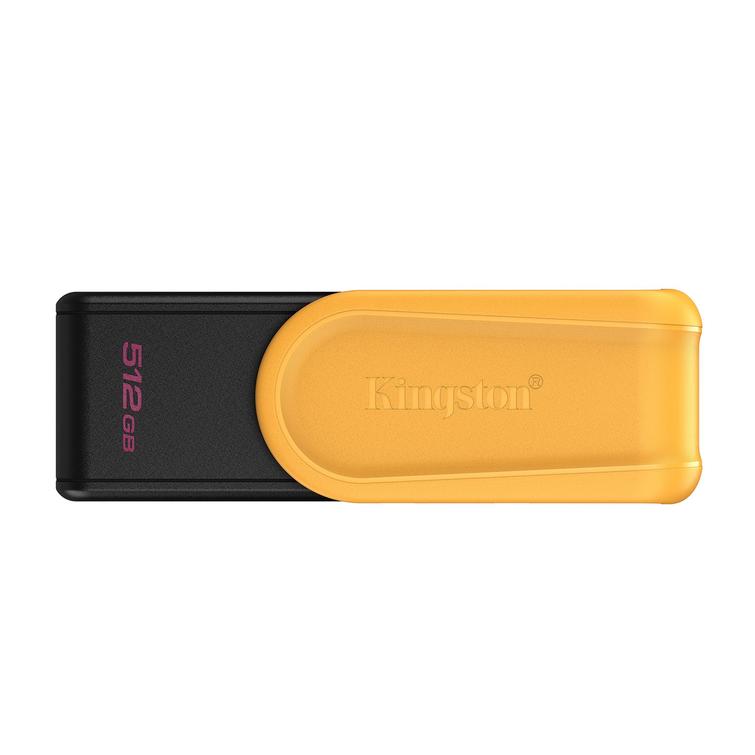 Kingston 512GB kannettava USB 3.2 Gen 1 DataTraveler Exodia S -muistitikku (musta/keltainen)