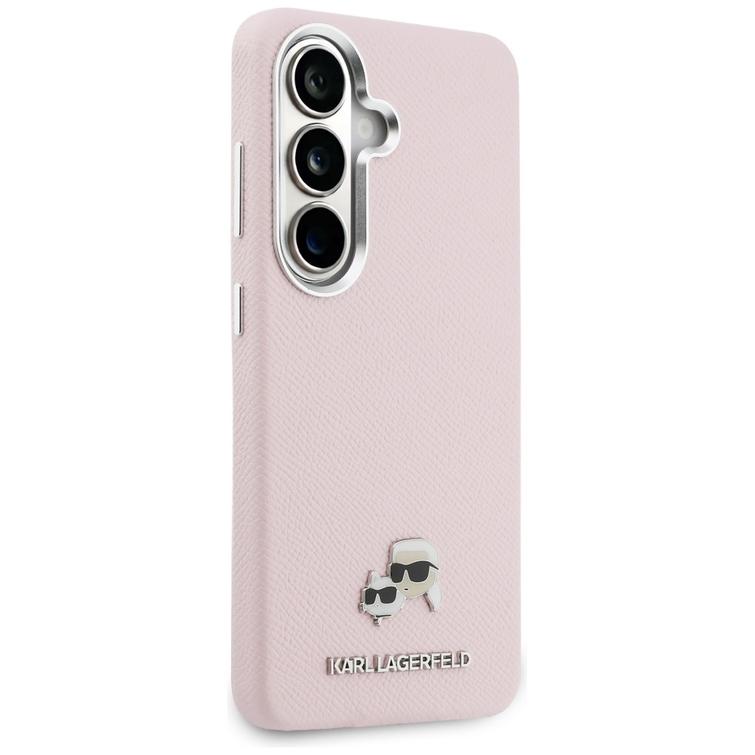 Karl Lagerfeld case Saffiano KC Metal Logo MagSafe for Samsung Galaxy S26 pink