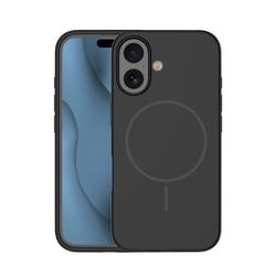 Silikoninen ohut Mag-suojakuori iPhone 16 Pro Maxille 6,9" musta