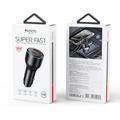 YESIDO CAR CHARGER Y65 118W QC3.0 USB-A+C BLACK