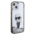 Karl Lagerfeld iPhone 15 6,1" -puhelimen suojakuori KLHCP15SLKKNSK läpinäkyvä kovakuori Liquid Glitter Ikonik