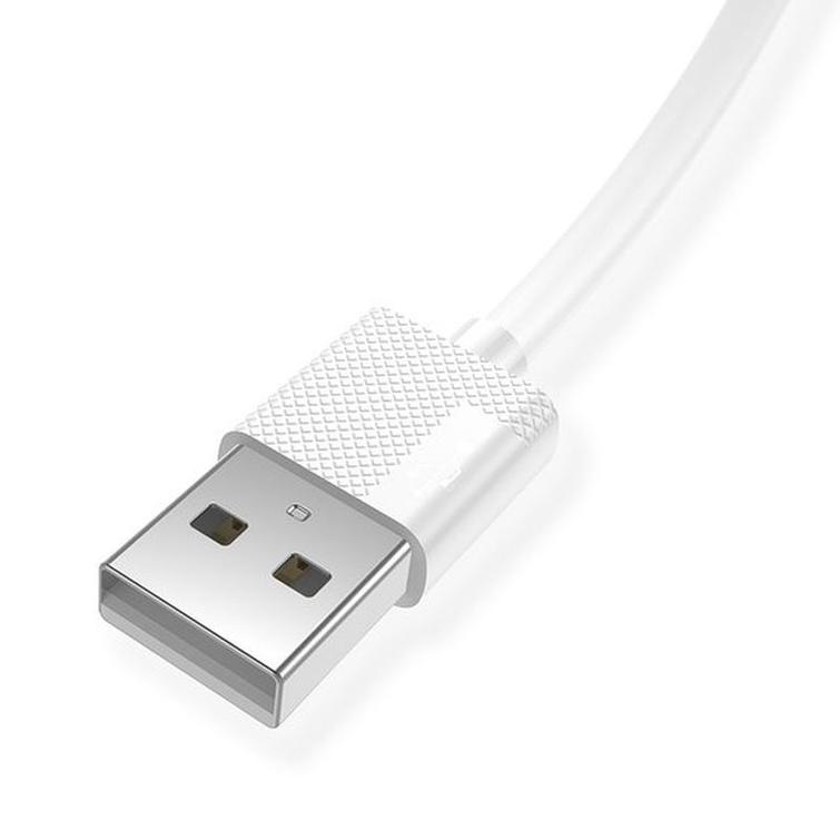 CABLE T-PHOX NETS MICRO USB WHITE 3A ; PVC ; 1,2M