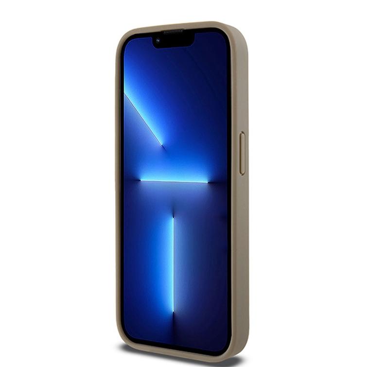 DKNY iPhone 15 Pro Max 6,7" -puhelimen suojakuori DKHMP15XPSOSPW, musta, HC Magsafe -kuvioitu pu-suoja, raidallinen pohja.