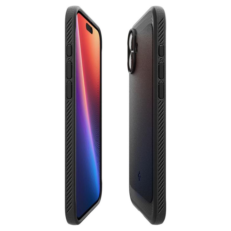 Spigen Rugged Armor Mag Magsafe -suojakuori iPhone 16 6,1":lle mattamusta