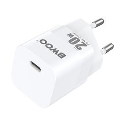 BWOO CDA155 PD -sein&auml;laturi 1x USB-C-portti 1A 20W valkoinen
