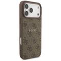 Guess 4G Ring Classic Logo MagSafe case for iPhone 17 Pro Max brown
