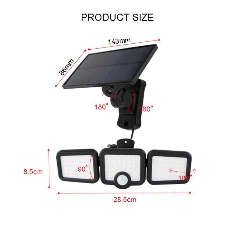 Forever Light aurinkokenno-LED-lamppu SUNARI FLS-04 108*SMD PIR 10W 800lm 6000K 2400mAh Li-ion Forever Light