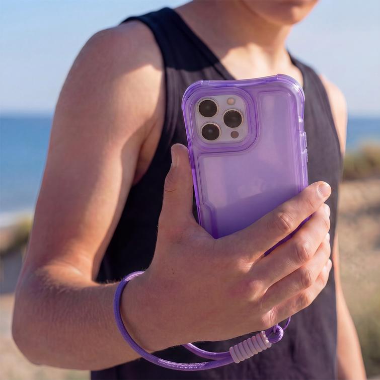 Safepop case with strap for iPhone 17 Pro 6,3" purple