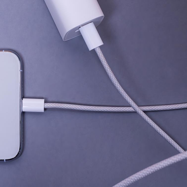 Maxlife MXUC-06 kaapeli USB-C - USB-C 1,0 m 20W harmaa nailon