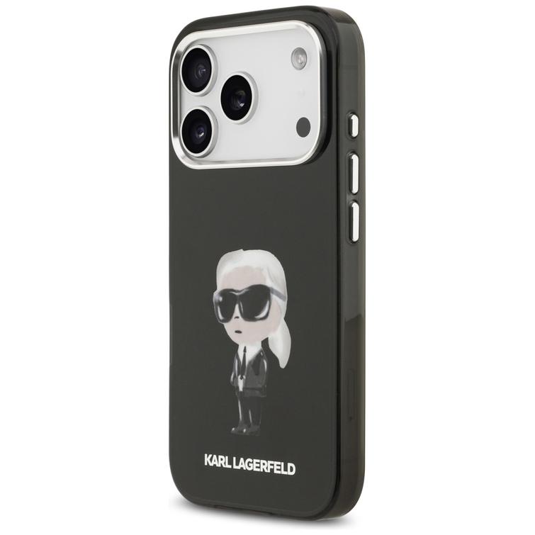 Karl Lagerfeld -kotelo iPhone 17 Pro 6,3" IML Aquarelle Karl & Logo MagSafe musta