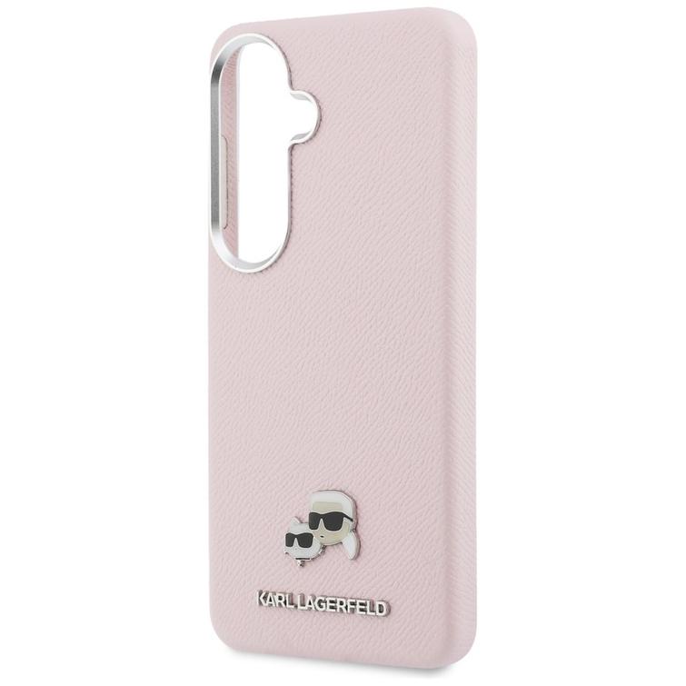 Karl Lagerfeld case Saffiano KC Metal Logo MagSafe for Samsung Galaxy S26 Plus pink